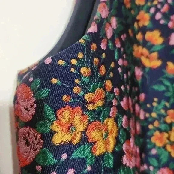 J CREW L2593 NWOT size 00 Stunning HTF  Botanic Jacquard Mayapple Sheath Dress - Picture 2 of 10